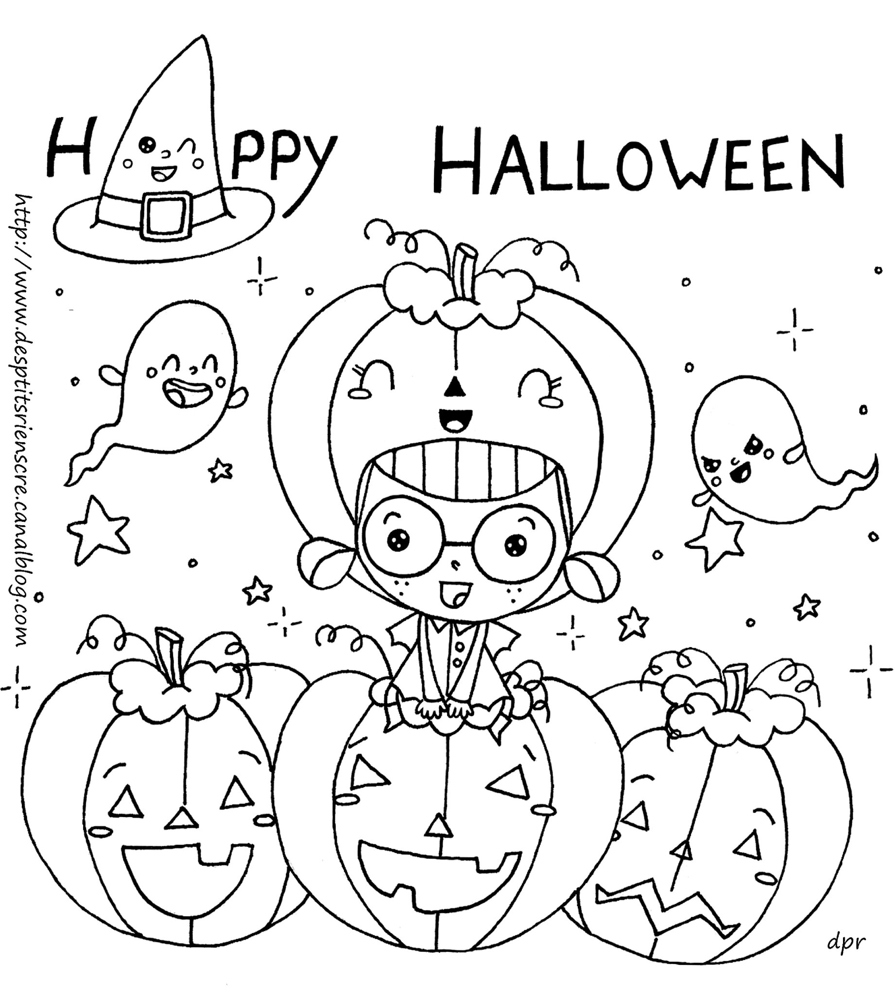 Happy Halloween Coloriage - Photo De À Imprimer - Des P encequiconcerne Coloriage Halloween