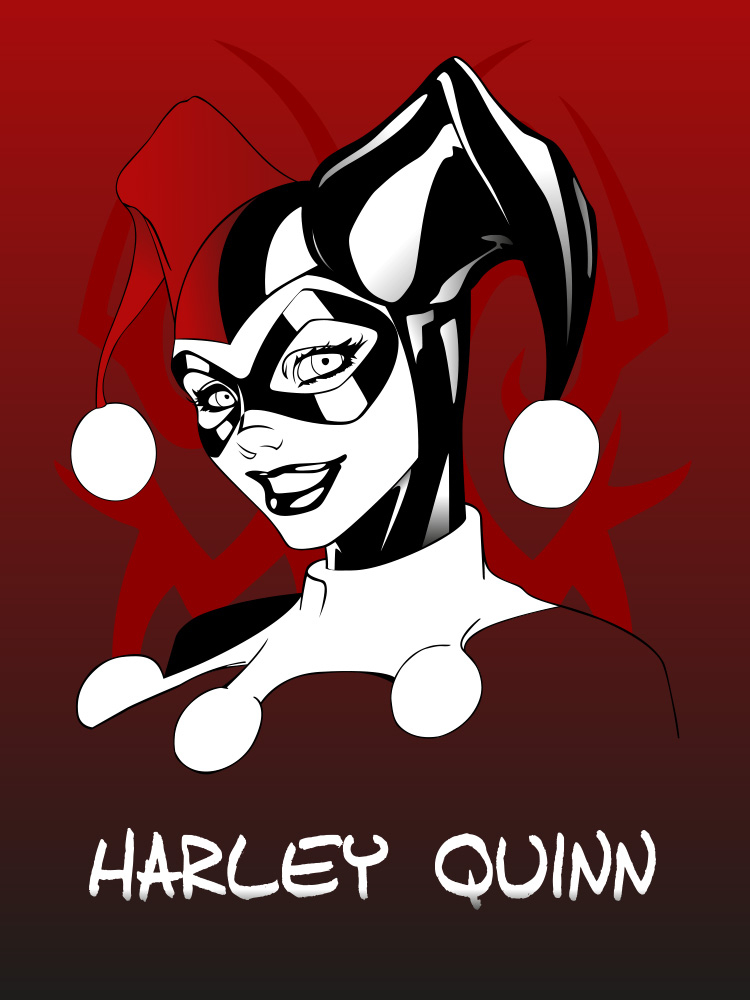 Harley Quinn Dessin Noir Et Blanc - Get Images Two destiné Harley Quinn Dessin Coloriage