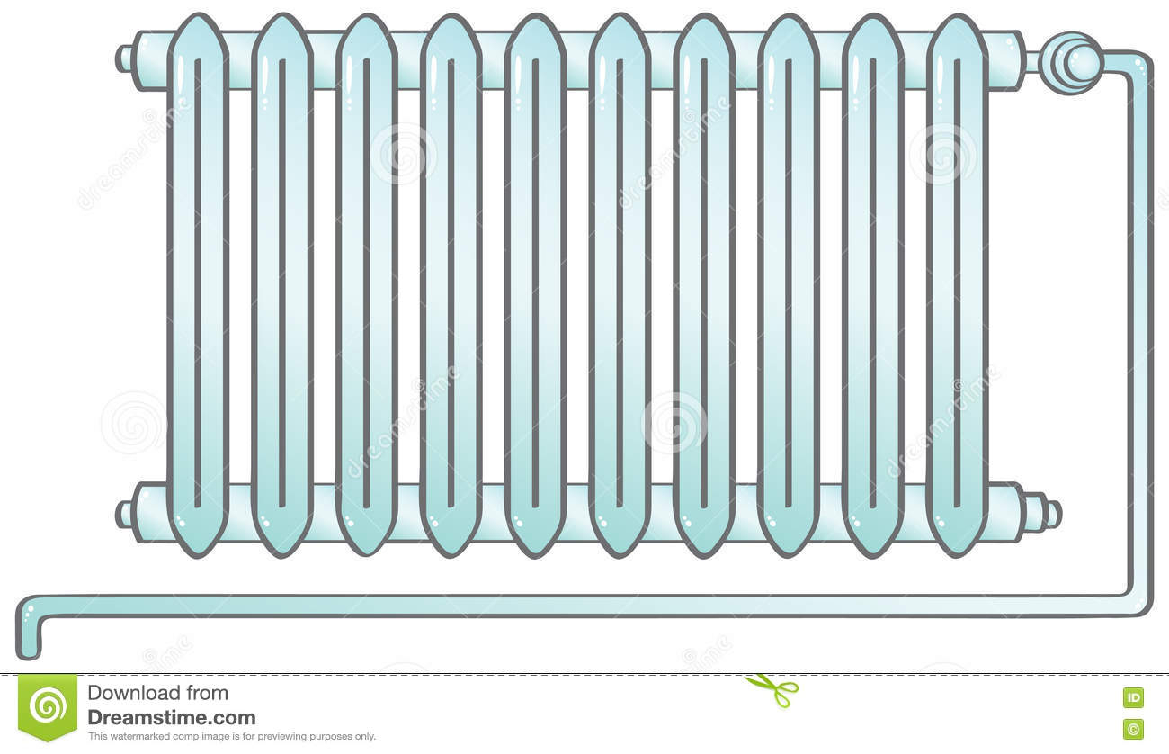 Heating Radiator Stock Vector. Illustration Of Heat serapportantà Thermostat 6 Dessin