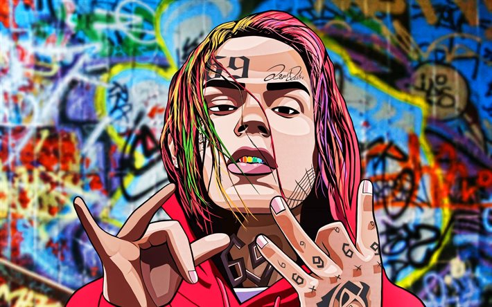 Herunterladen Hintergrundbild 6Ix9Ine, Abstrakte Kunst, 4K serapportantà Dessin 6Ix9Ine