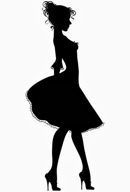 Hobbie.carterie | Silhouette De Fille, Portrait De intérieur Dessin Robe Styliste Facil,