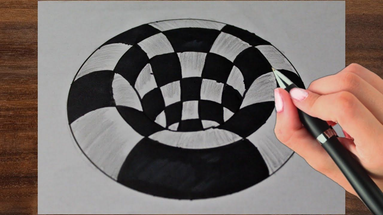 How To Draw 3D Hole ! Very Easy Anamorphic Illusion destiné Dessin 3D Illusion Facile