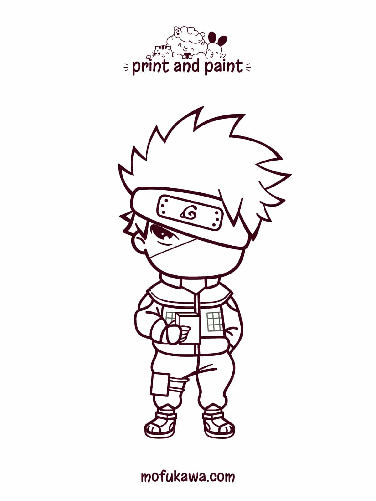 How To Draw Kakashi - Kawaii Style - Easy Step By Step Guide dedans Coloriage Kakashi,