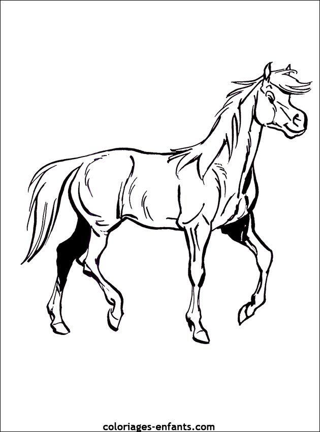 Http://Www.coloriages-Enfants/Rubrique-Animaux/Images tout Coloriage Cheval