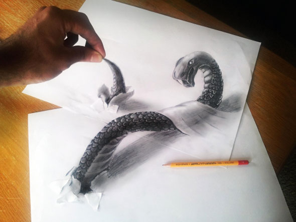 Hyper Réalistes Dessins 3D Au Crayon Par Ramon Bruin dedans 3 D Dessin