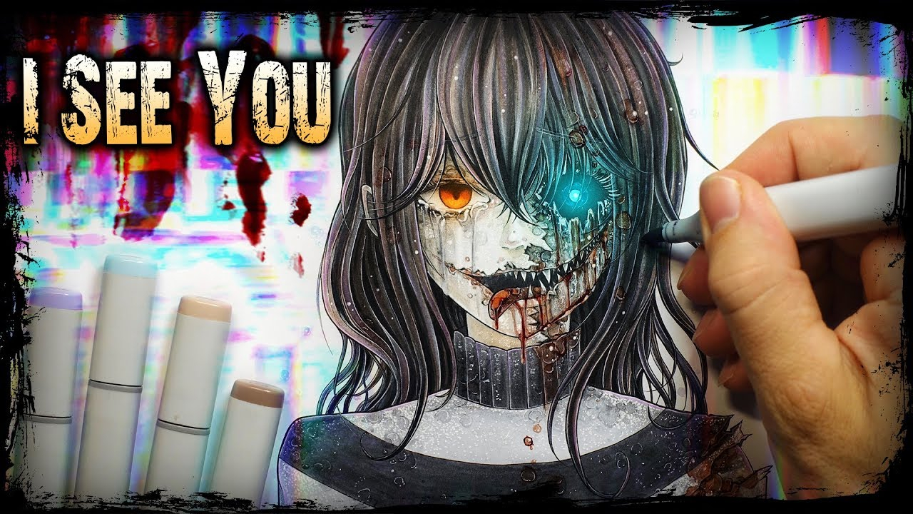 &amp;quot;I See You&amp;quot; Vailly Evans Creepypasta + Drawing (Horror serapportantà I See You Dessin Animé,