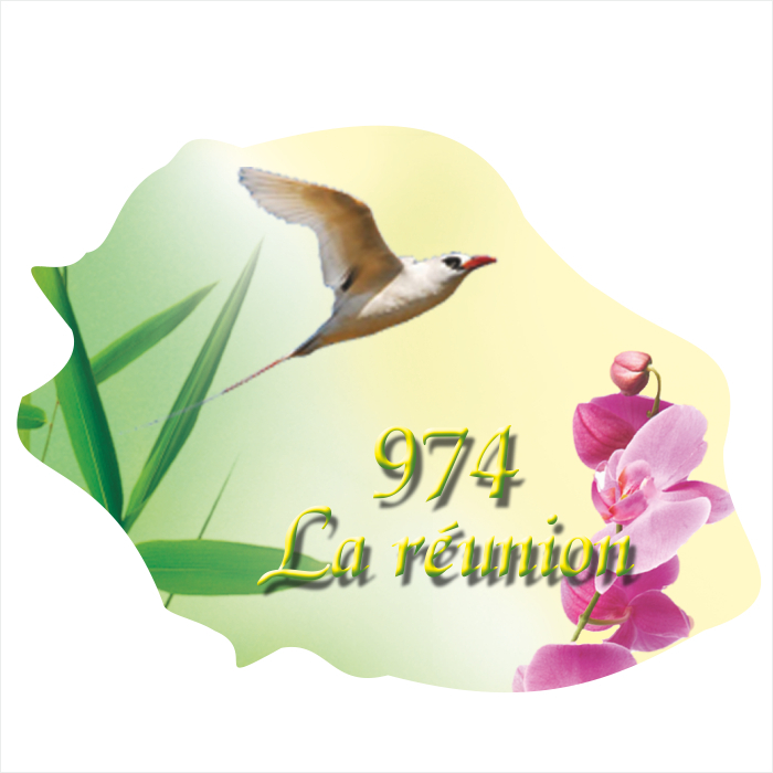 Ile De La Réunion,Stickers, Sticker, 974 à Dessin 974