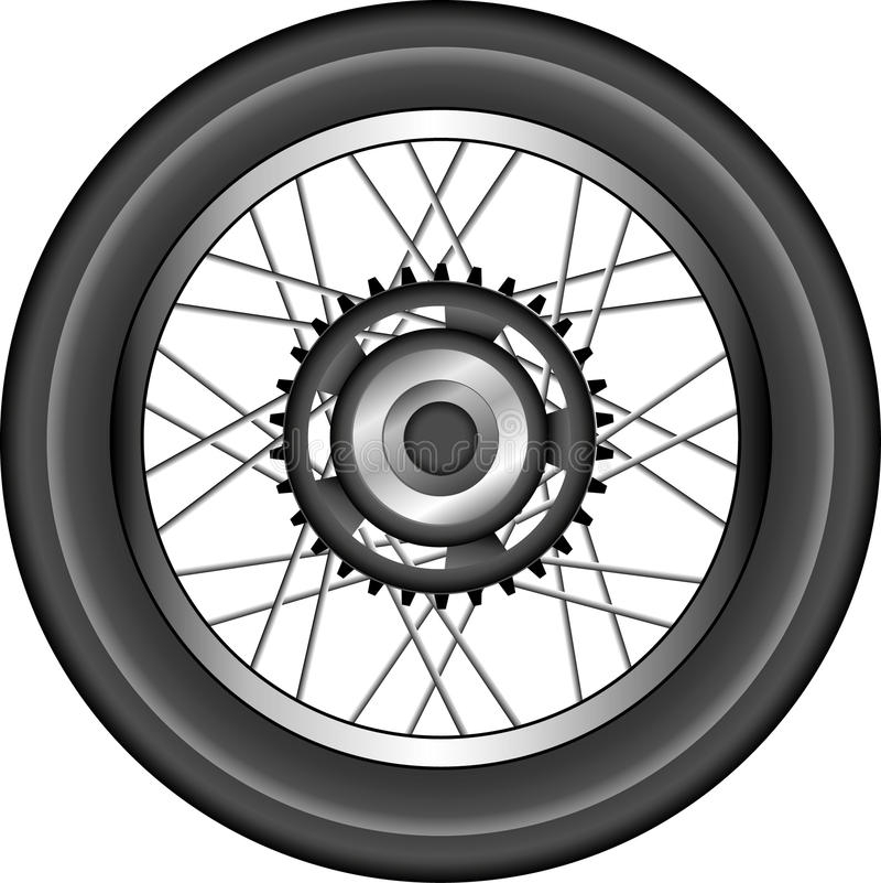 Illustration Détaillée De Roue De Moto Illustration De encequiconcerne Dessin 4 Roues