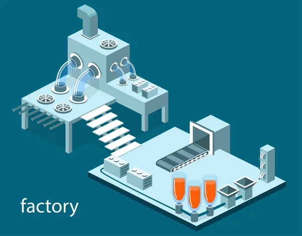 Illustration Isométrique Smart Industry 4.0. Technologie serapportantà Dessin Usine