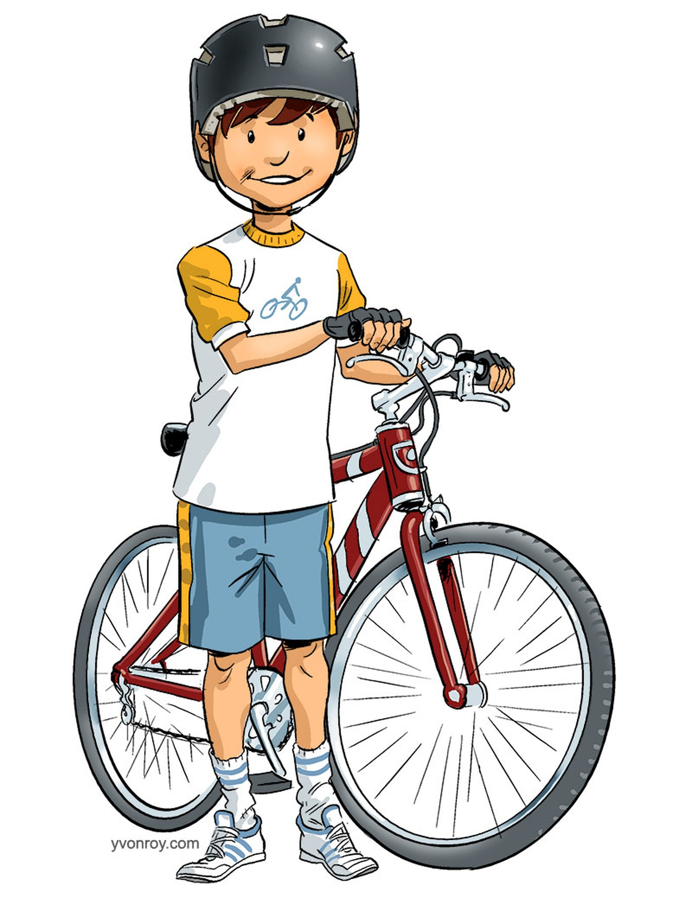 Illustration Québec - Yvonroy - Enfant &amp; Scolaire intérieur Dessin Velo