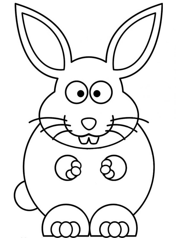 Image À Colorier Lapin | Topcoloriages.fr pour Coloriage Dessin Lapin