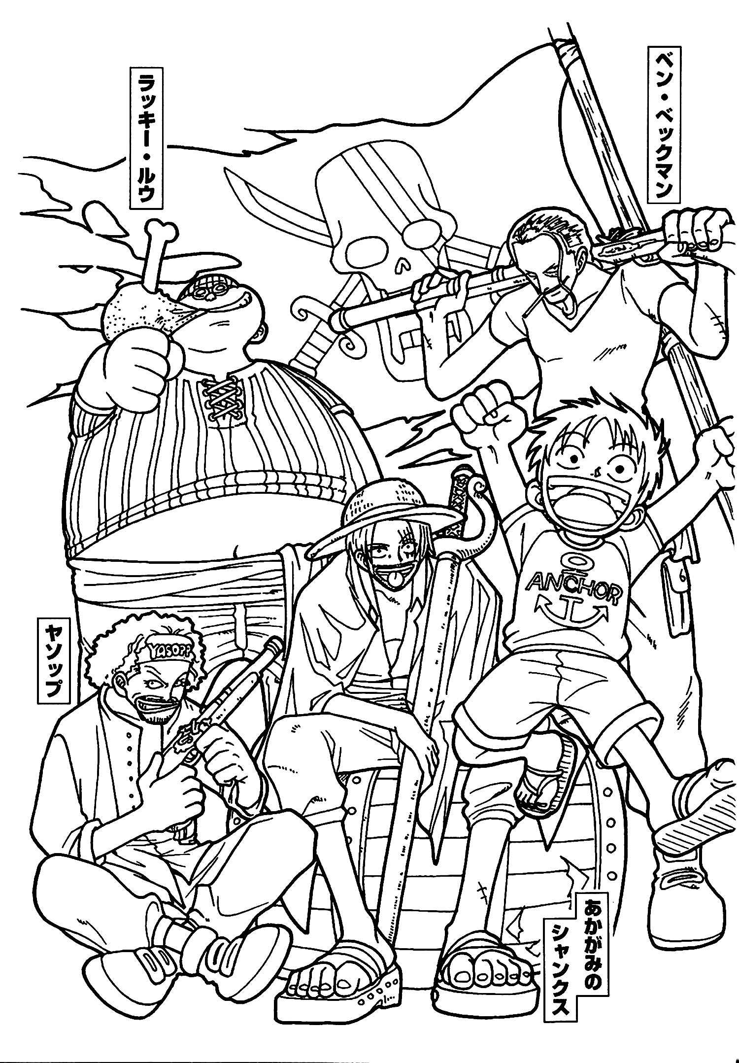 Image De One Piece À Télécharger Et Colorier - Coloriage intérieur Coloriage Dessin One Piece Luffy