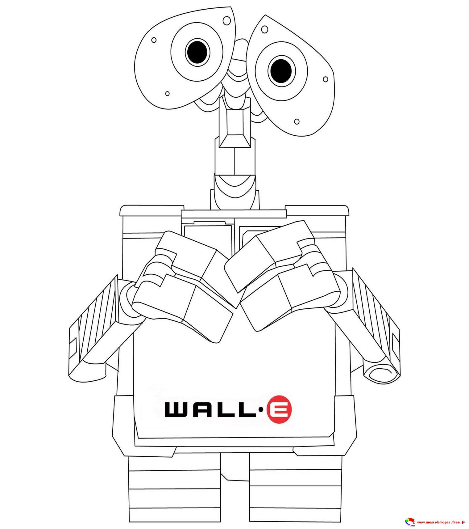 Image De Wall E À Imprimer Et Colorier - Coloriage Wall-E pour E Coloriage