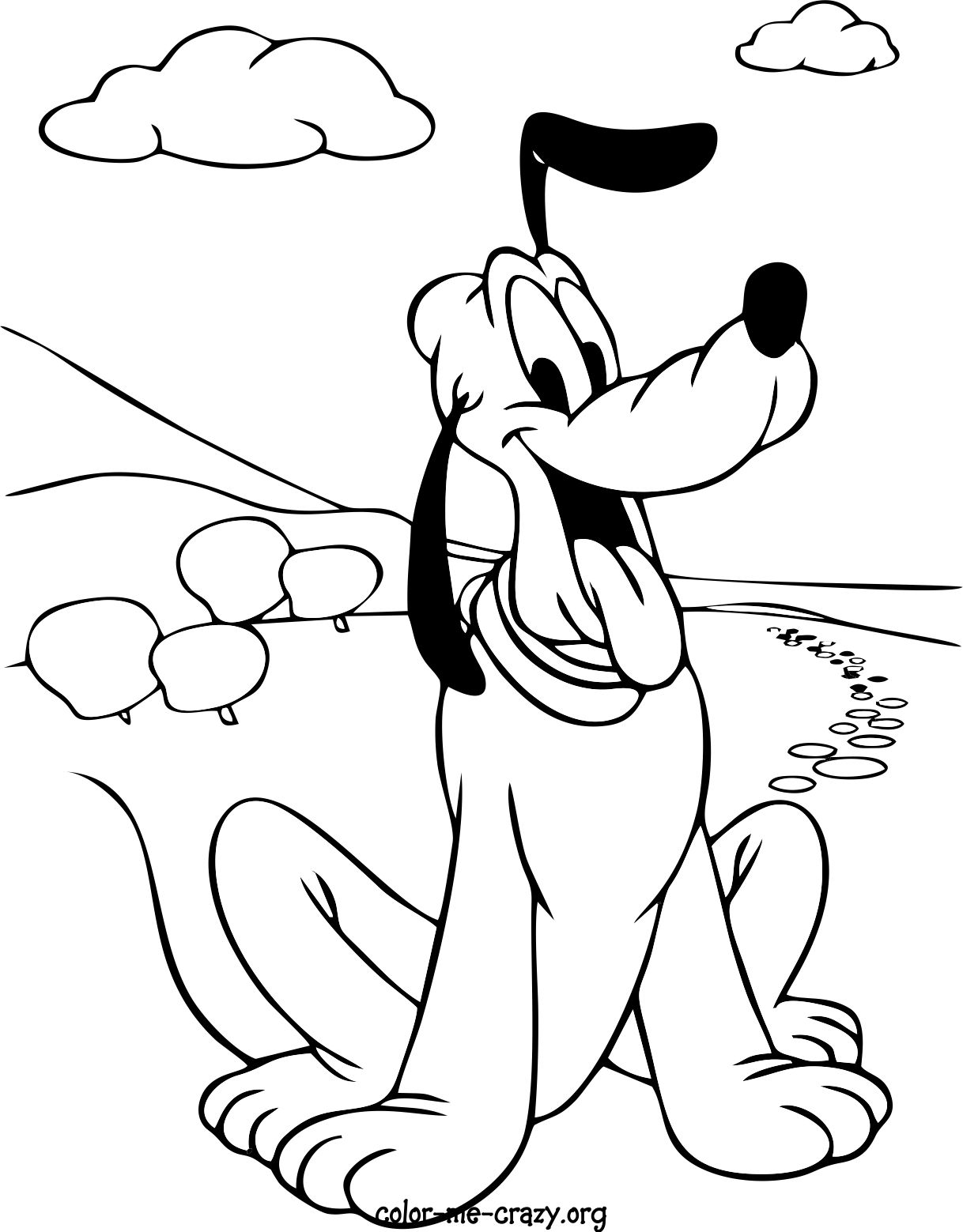 Image Of Disney Pluto Coloring Pages Coloring Pages serapportantà Coloriage En Avant Disney