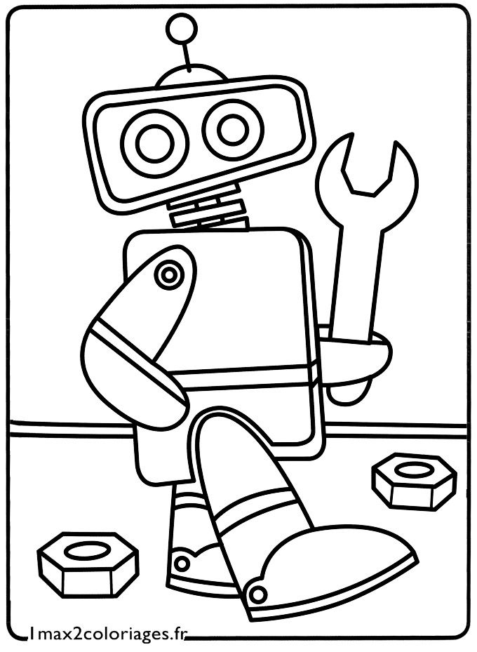 Image Robot Pour Coloriage - Free To Print avec I Robot Dessin