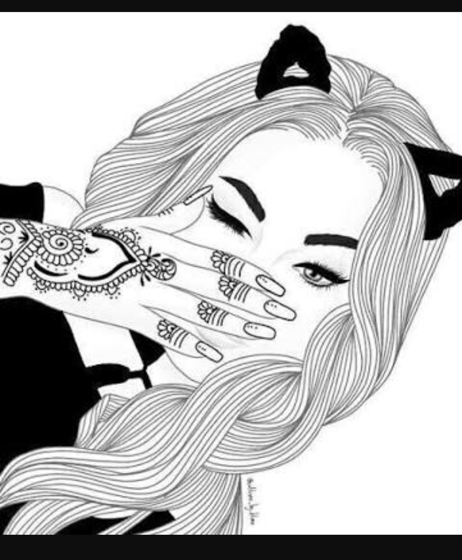 Imagem De Fotos Tumblr Desenhos Por Mademoiselle Em Dessin tout Coloriage Dessin Fille Swag