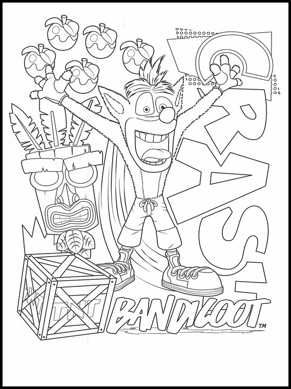 Imagenes Para Dibujar Crash Bandicoot 10 tout E À Colorier