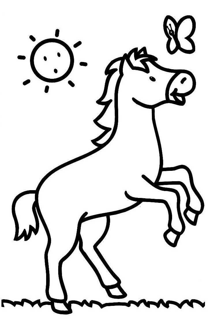 Img/Dessins A Colorier/Cheval | Coloriage Cheval à Coloriage À Faire,