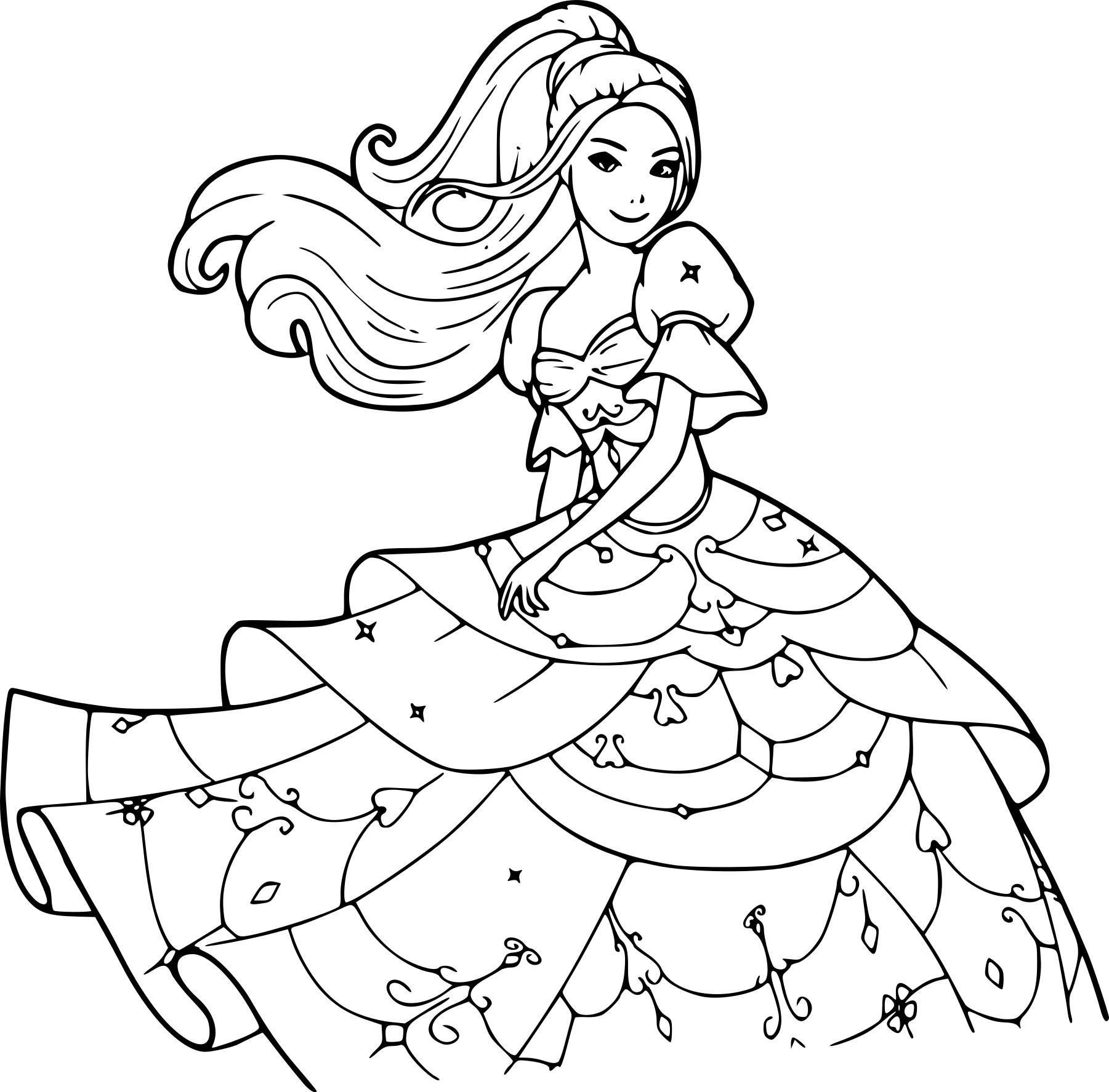 Imprimer Coloriage De Barbie Princesse - Coloriage Imprimer tout Coloriage Princesse