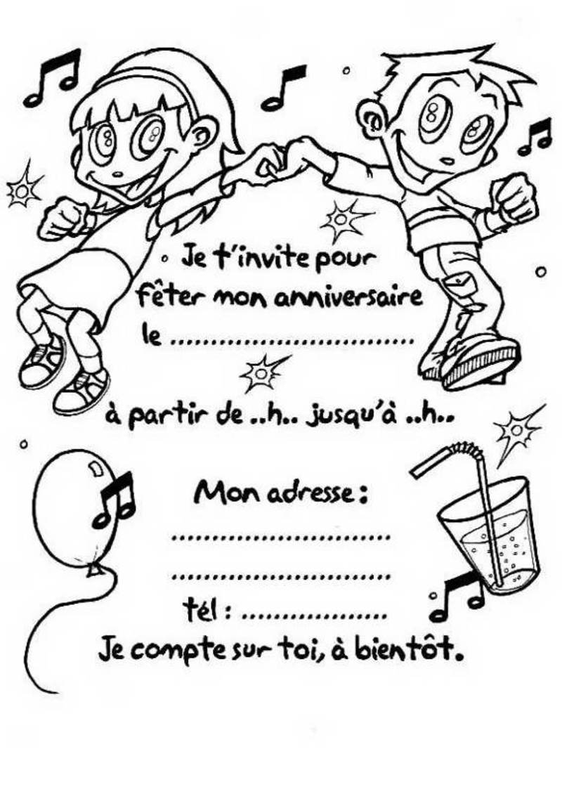 Invitations À Imprimer Anniversaire dedans Dessin Pour Anniversaire