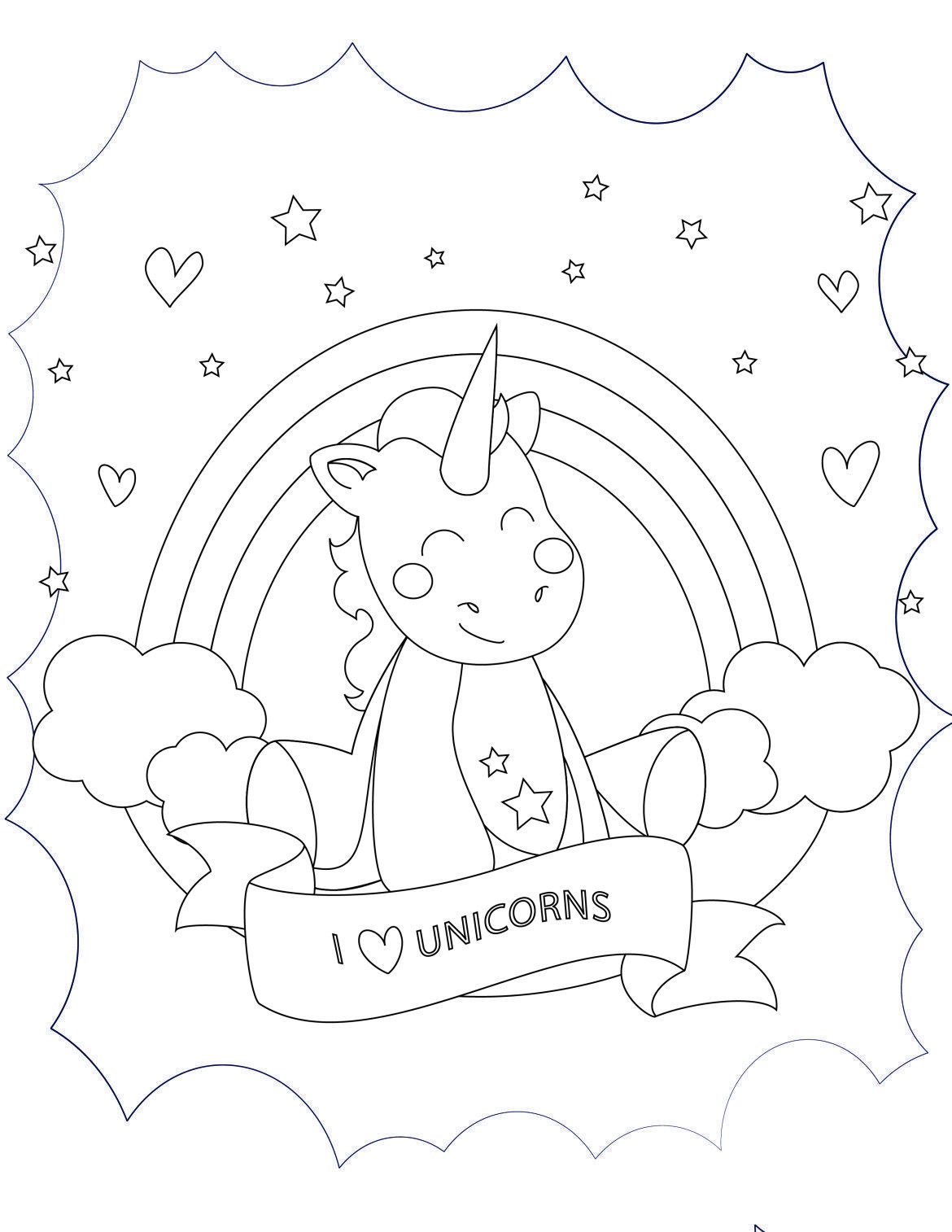 J Aime Les Licornes À Imprimer Et Colorier | Unicorn intérieur Coloriage Unicorn A Imprimer