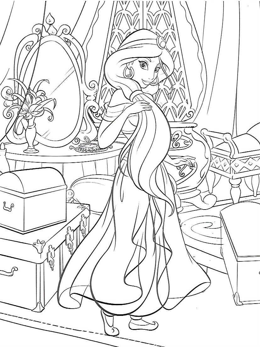 Jasmine Coloring Pages For Adults - Dejanato destiné Coloriage Jasmine