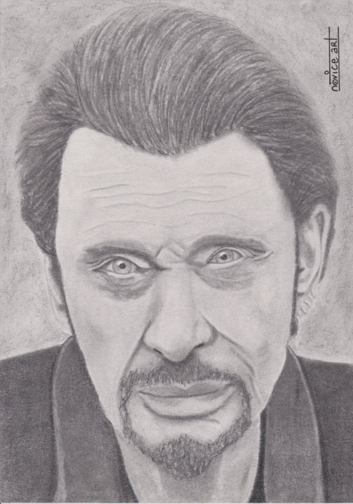 Johnny Hallyday Crayon Graphite (Novice Art) à Dessin Johnny Hallyday,