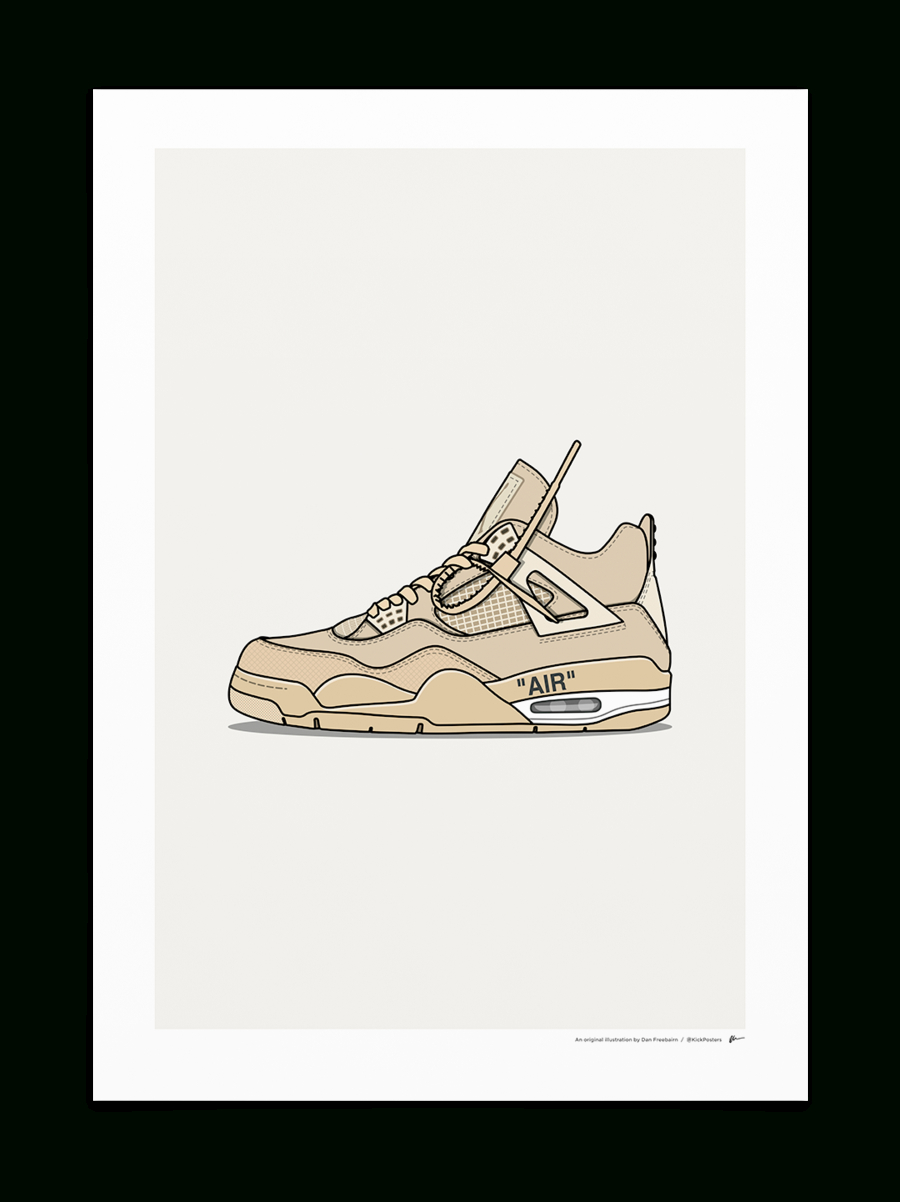 Jordan 4 Off-White | Fond D&amp;#039;Ecran Dessin, Publicités encequiconcerne Dessin Jordan 1,