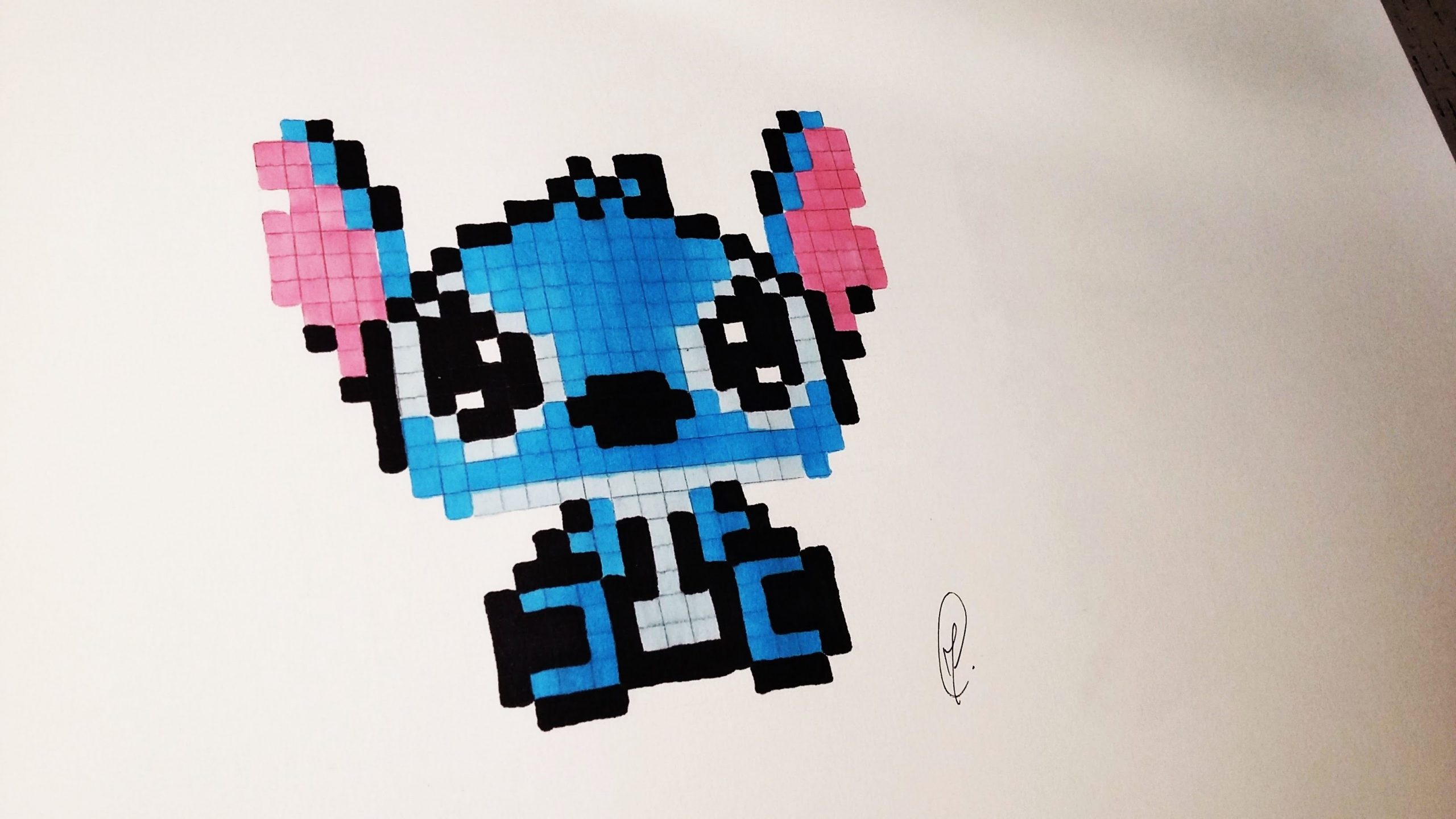 Kawaii Baby Stitch Pixel Art - Speed Drawing tout Dessin En Pixel