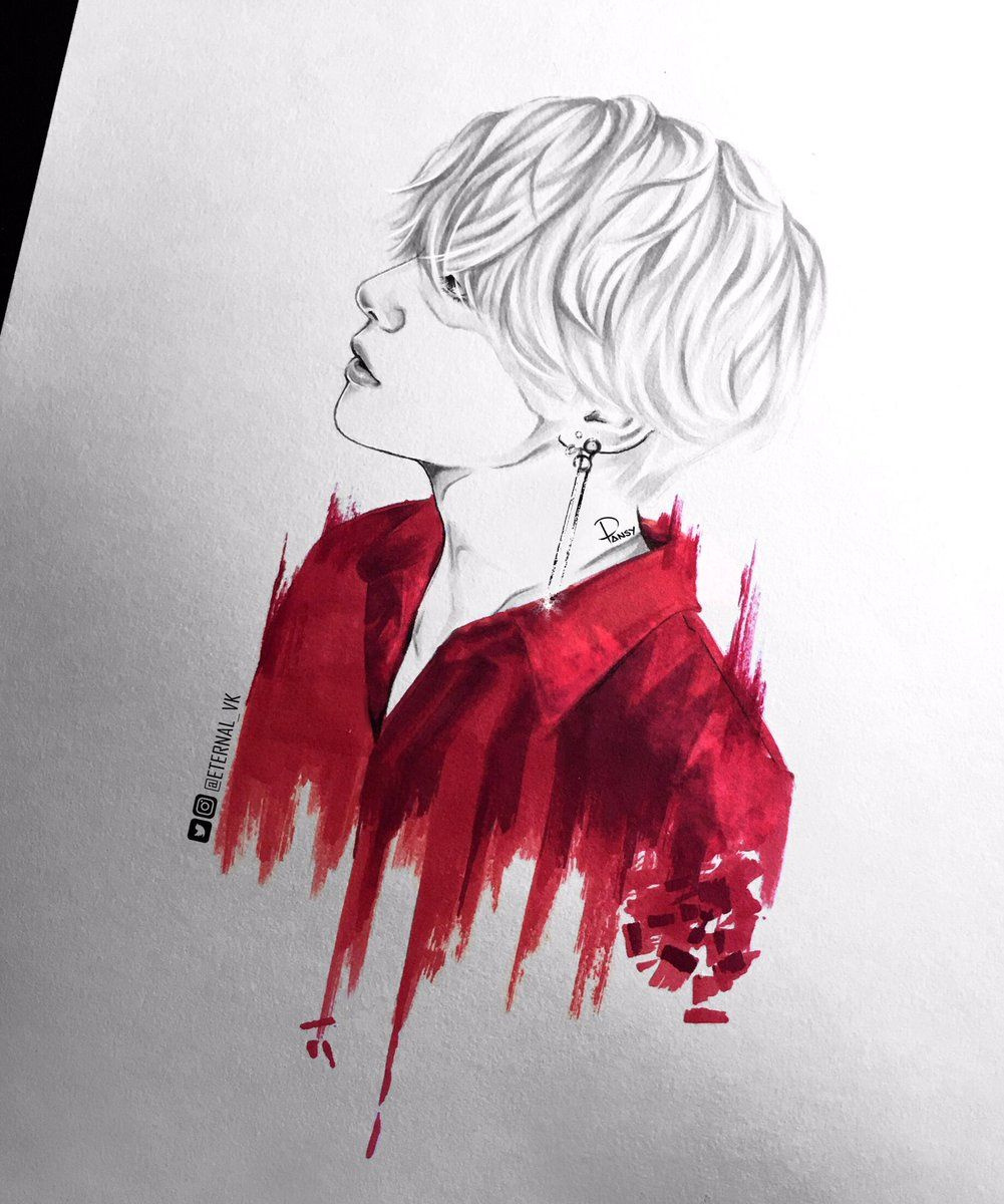 Kim Taehyung | V | Bts Fanart | Credit To Pansy (Mit encequiconcerne Tuto Dessin V Bts,