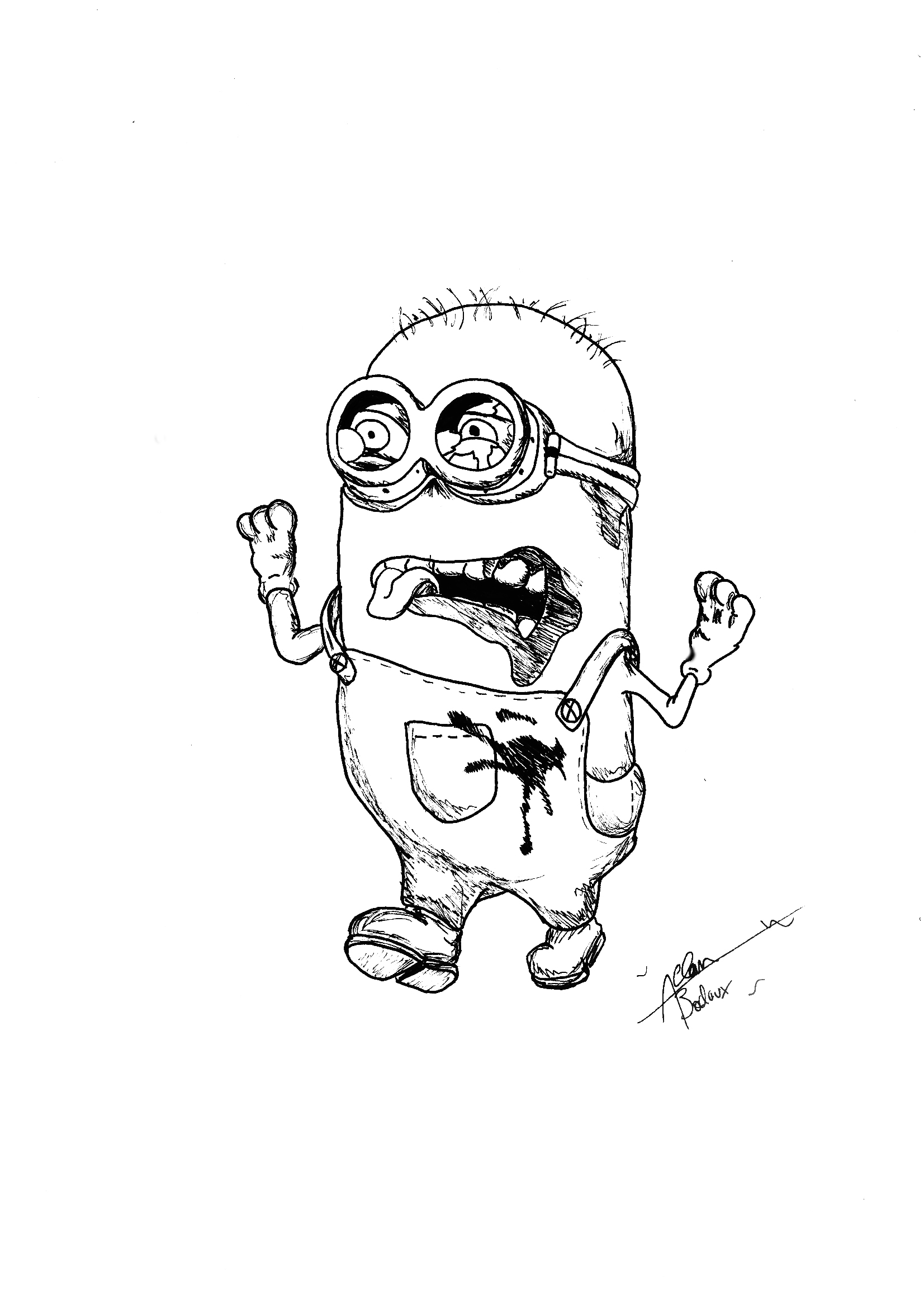 Km C454E 20160519165155 - Coloriage Minions - Coloriages intérieur Dessin Zombie