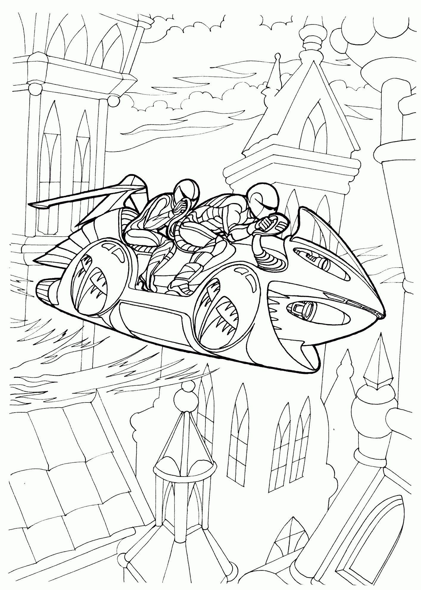 Kolorowanka - Plan Moto à W Motors Coloriage