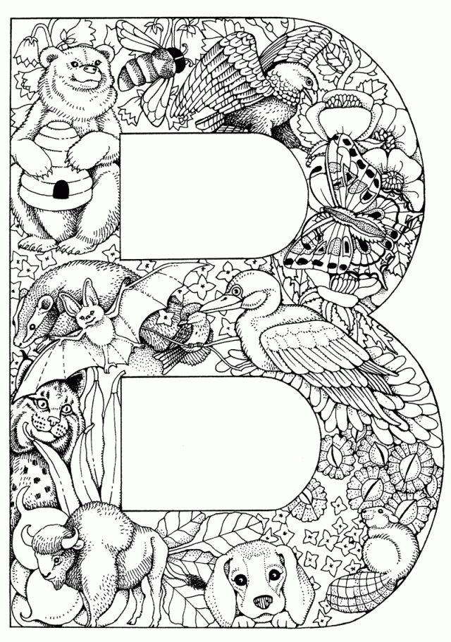 Kolorowanki Dla Dorosłych | Coloriage Alphabet, Lettre destiné Coloriage Magique Lettre B