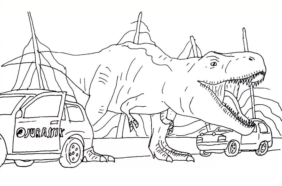 Kolorowanki Jurassic World Do Druku - Jurassic World à Coloriage Jurassic World Dessin Animé