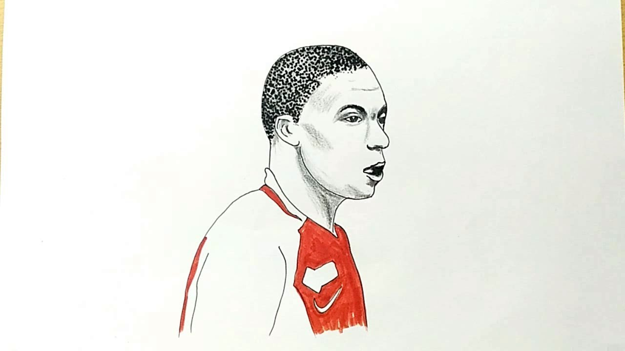 Kylian Mbappe Dessin Facile pour Coloriage Mbappe