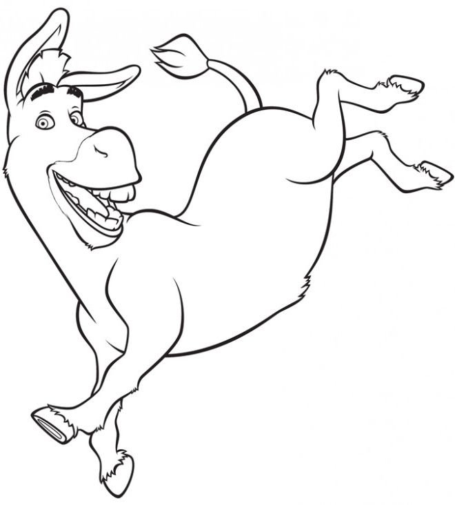 L Ane De Shrek 7309 #Coloriageane0D | Coloriage, Ane à Coloriage Dessin Âne