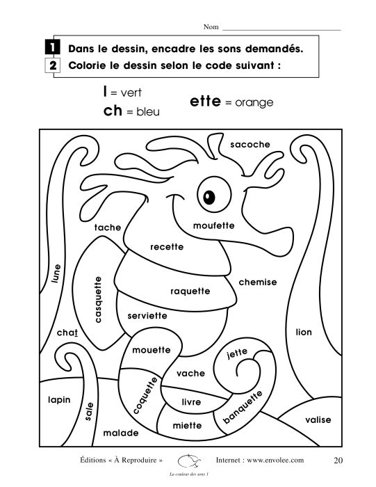 La Couleur Des Sons 1 - Éditions De L&amp;#039;Envolée | Teaching destiné Coloriage Magique Son J