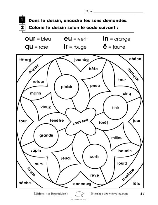 La Couleur Des Sons 1 - Éditions De L&amp;#039;Envolée | Teaching pour Coloriage Magique Son S