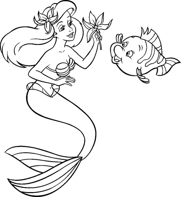 La Petite Sirene Ariel 4 Coloriage La Petite Sirène avec Coloriage Sirène,