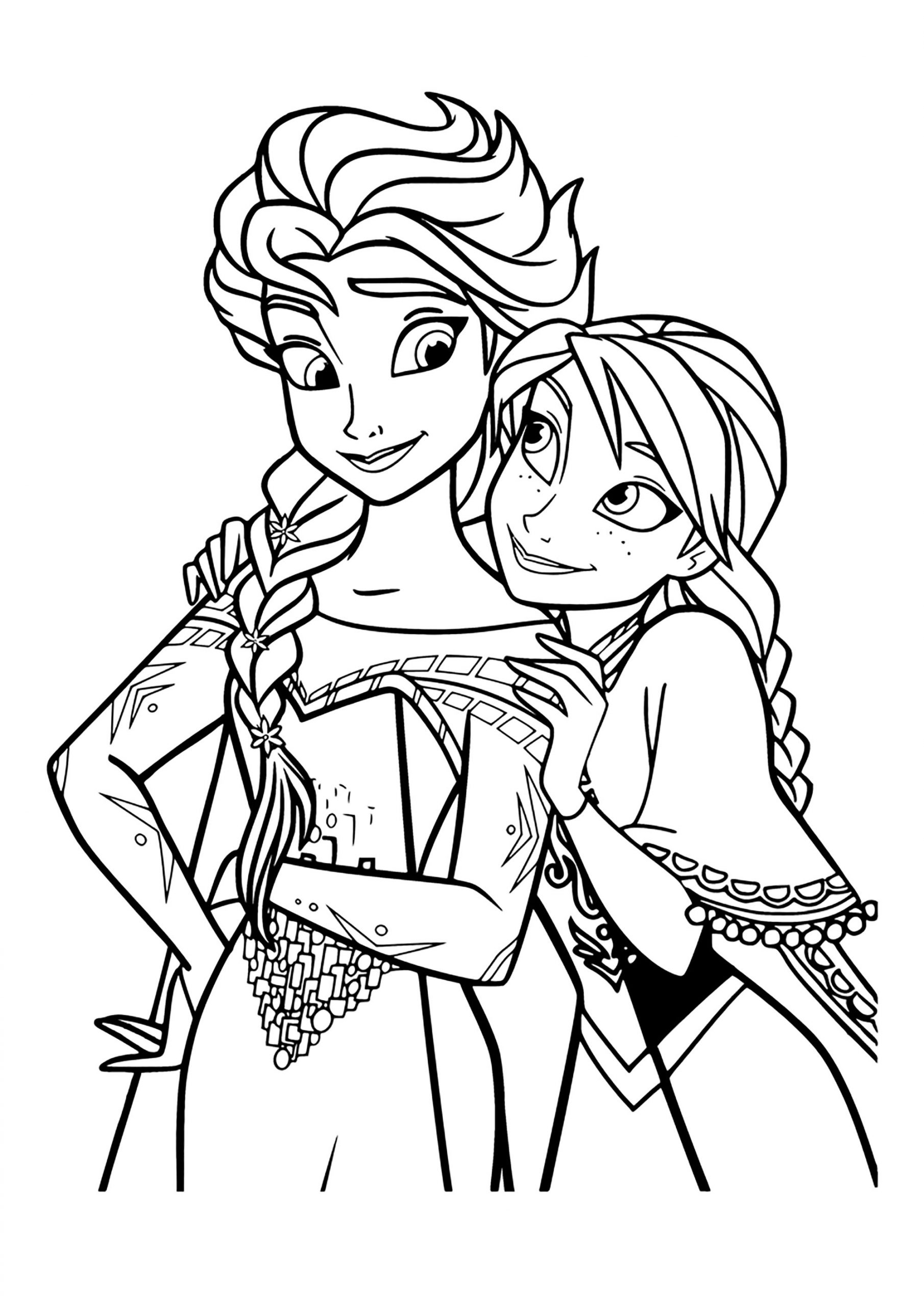 La Reine Des Neiges 2 : Anna Et Elsa Soeurs Complices destiné Coloriage La Reine Des Neiges,