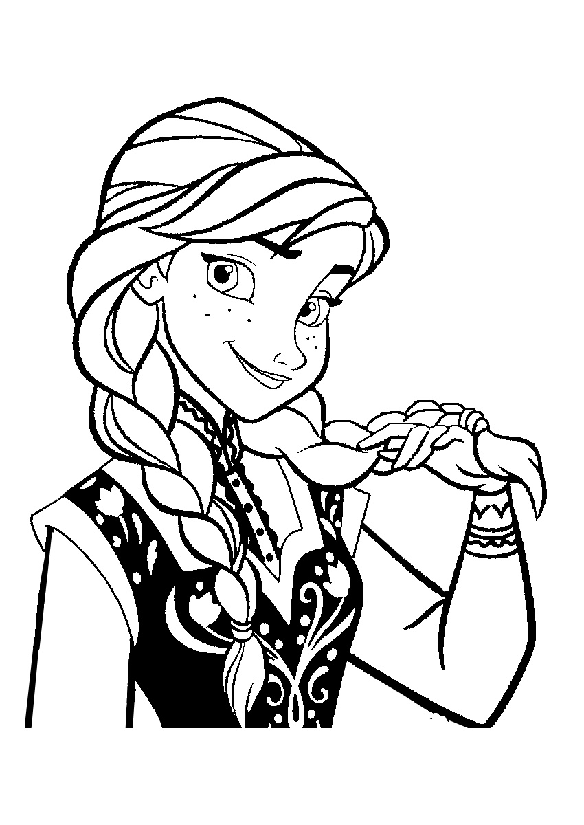 La Reine Des Neiges Anna 4 - Coloriage La Reine Des Neiges intérieur Coloriage La Reine Des Neiges,