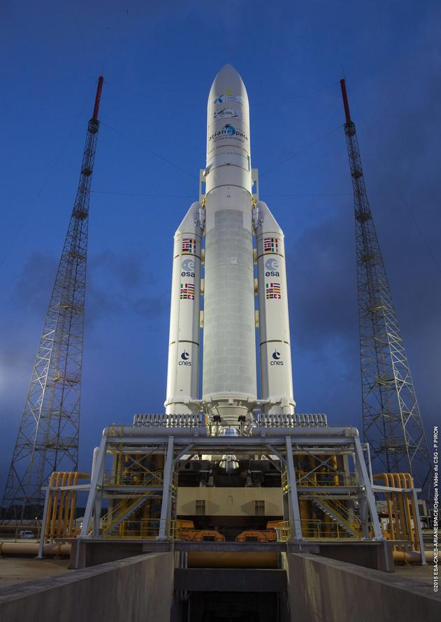 Lancering Ariane-Raket Uitgesteld Wegens Technisch Defect avec Ariane 5 Dessin