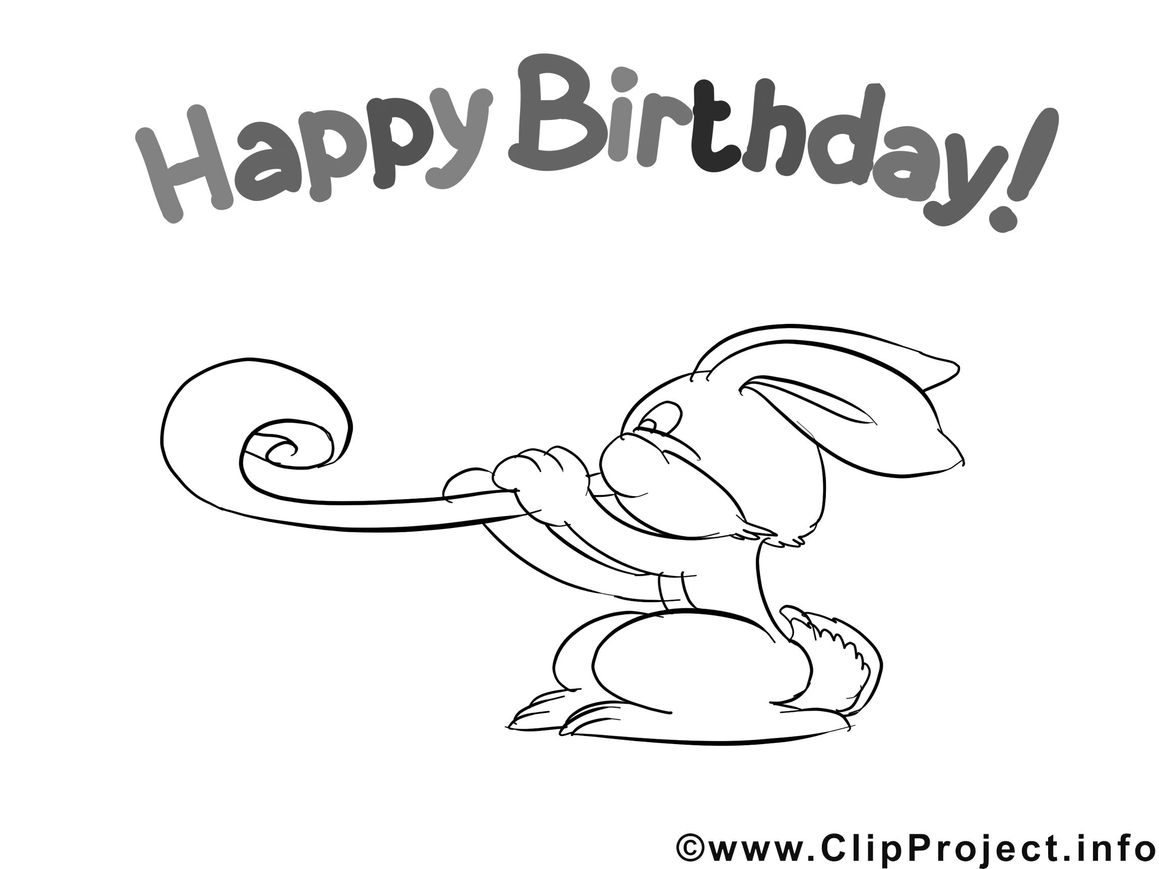 Lapin Dessin - Anniversaire Gratuits À Imprimer pour Coloriage Joyeux Anniversaire