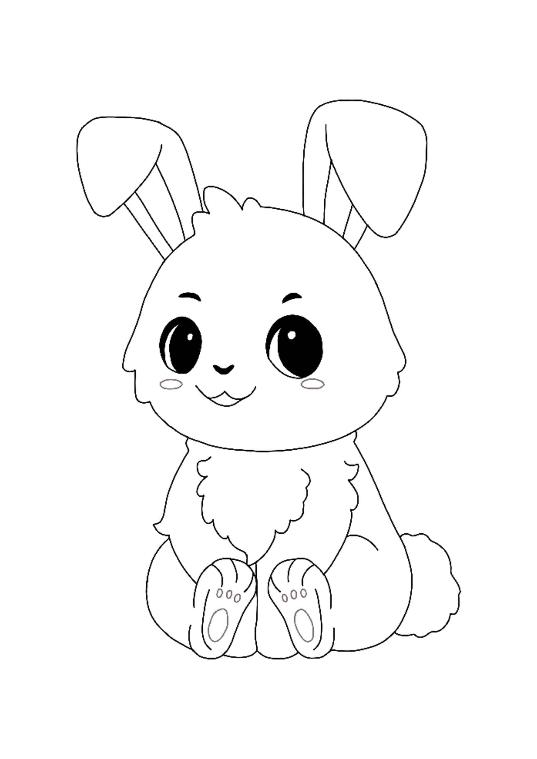 Lapin Dessin Kawaii - Coloriage Lapin Kawaii Bunny tout Dessin Lapin Kawaii,