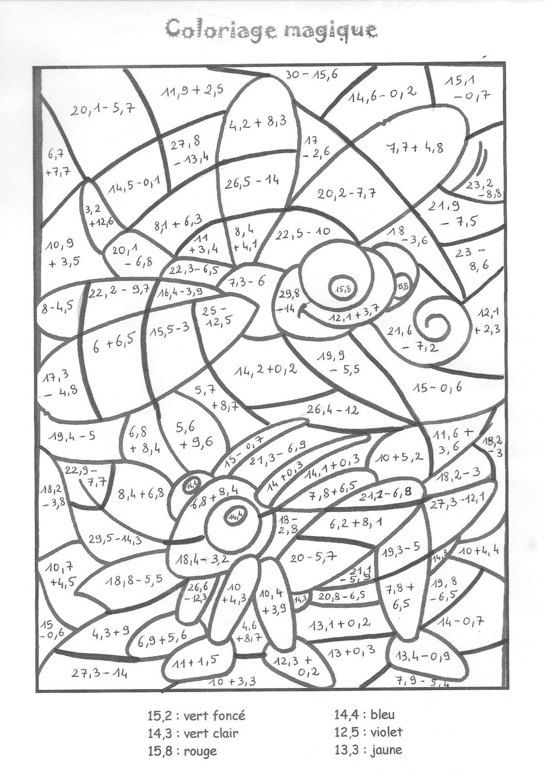 Le Blog De La Classe Cm1-Cm2 De L&amp;#039;École Notre Dame De dedans Coloriage Magique 0 À 20