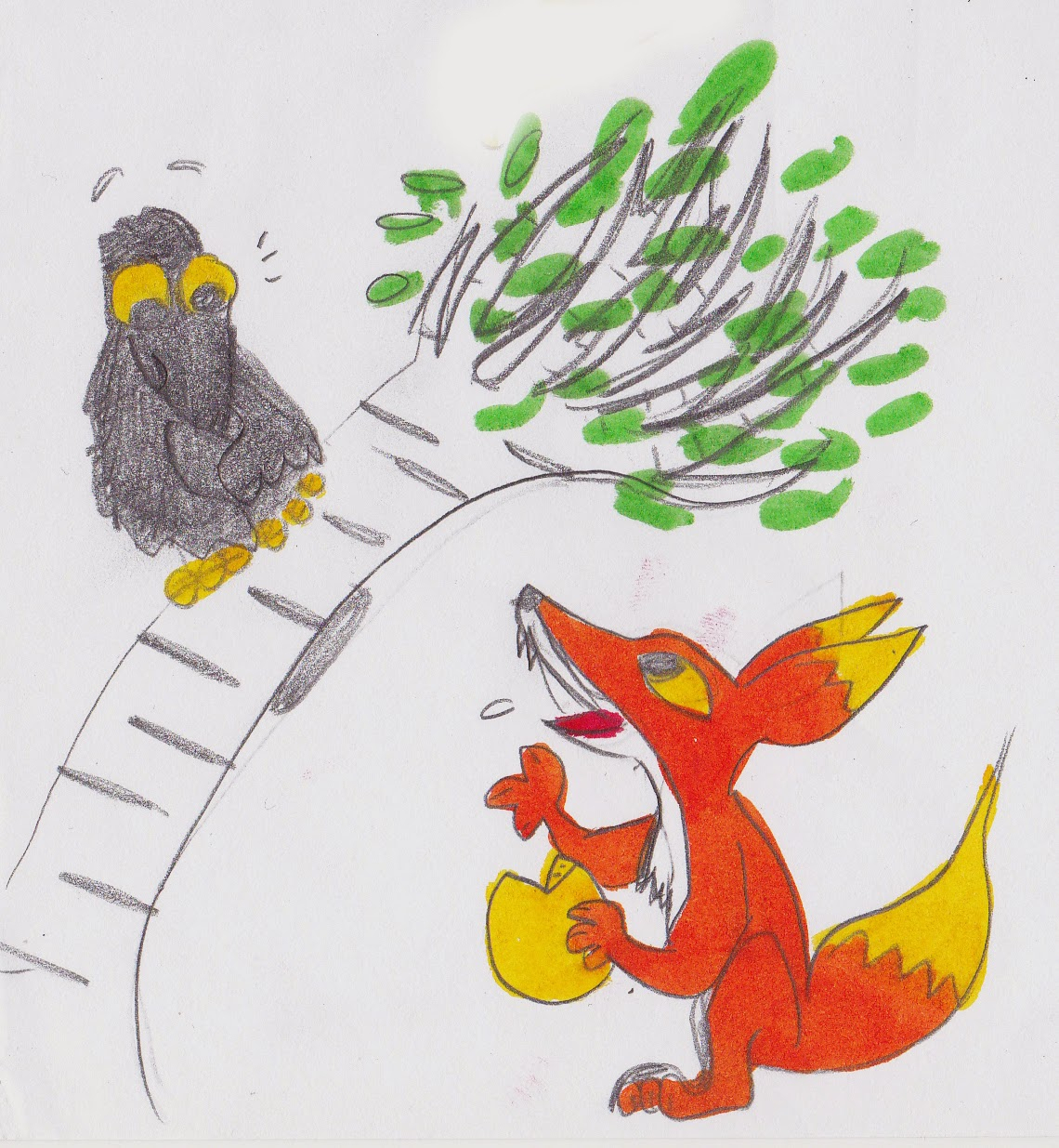 Le Monde De Fleufinette: Mes Bd Fantastiques, Dessins, Et pour Coloriage Dessin Le Corbeau Et Le Renard