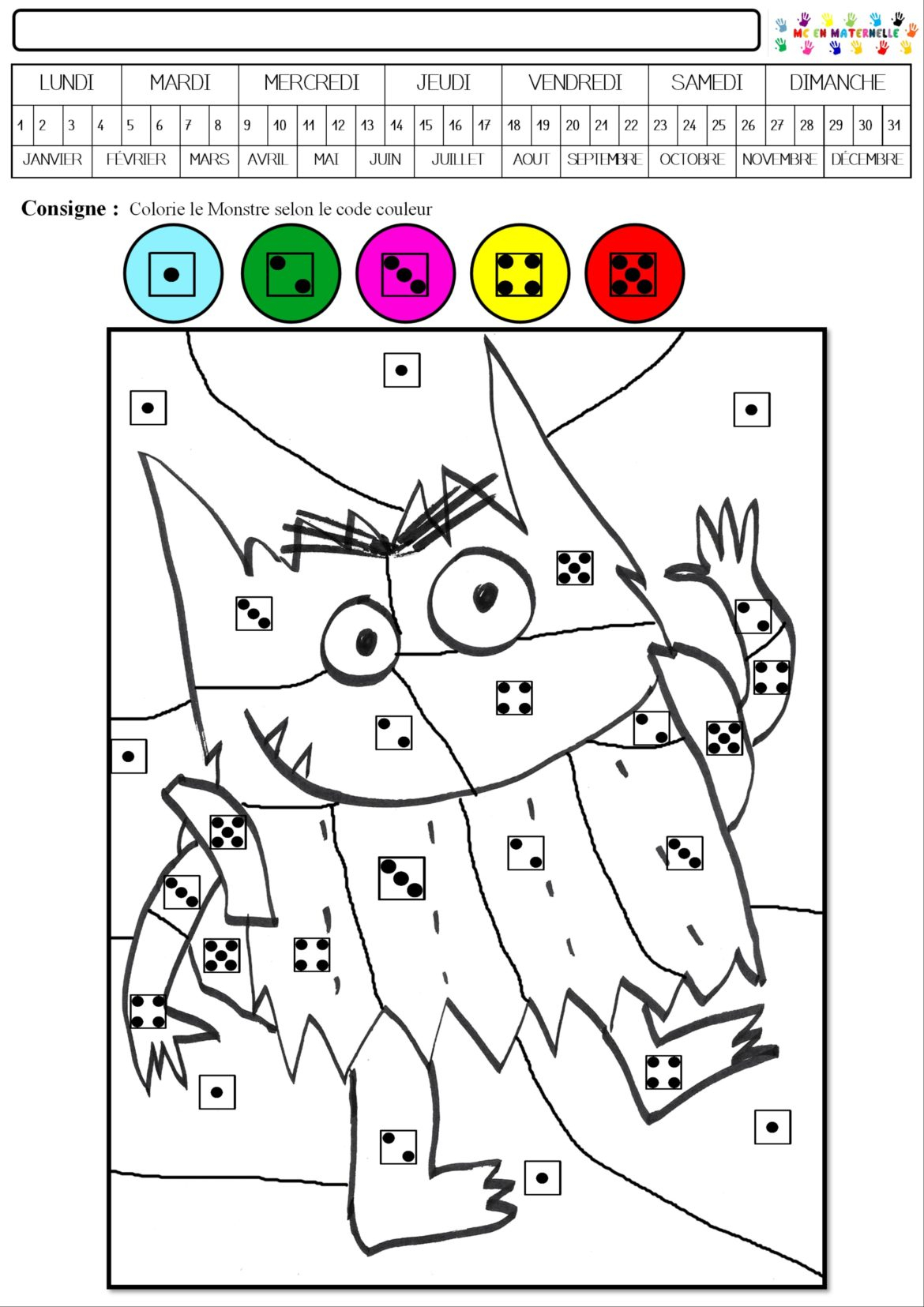 Le Monstre Des Couleurs Va À L&amp;#039;École : Coloriage Magique concernant Coloriage Magique Jusqu&amp;#039;À 20