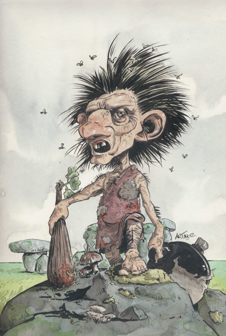 Le Troll (Dessin Original) - Ty Artnoz avec Dessin Original