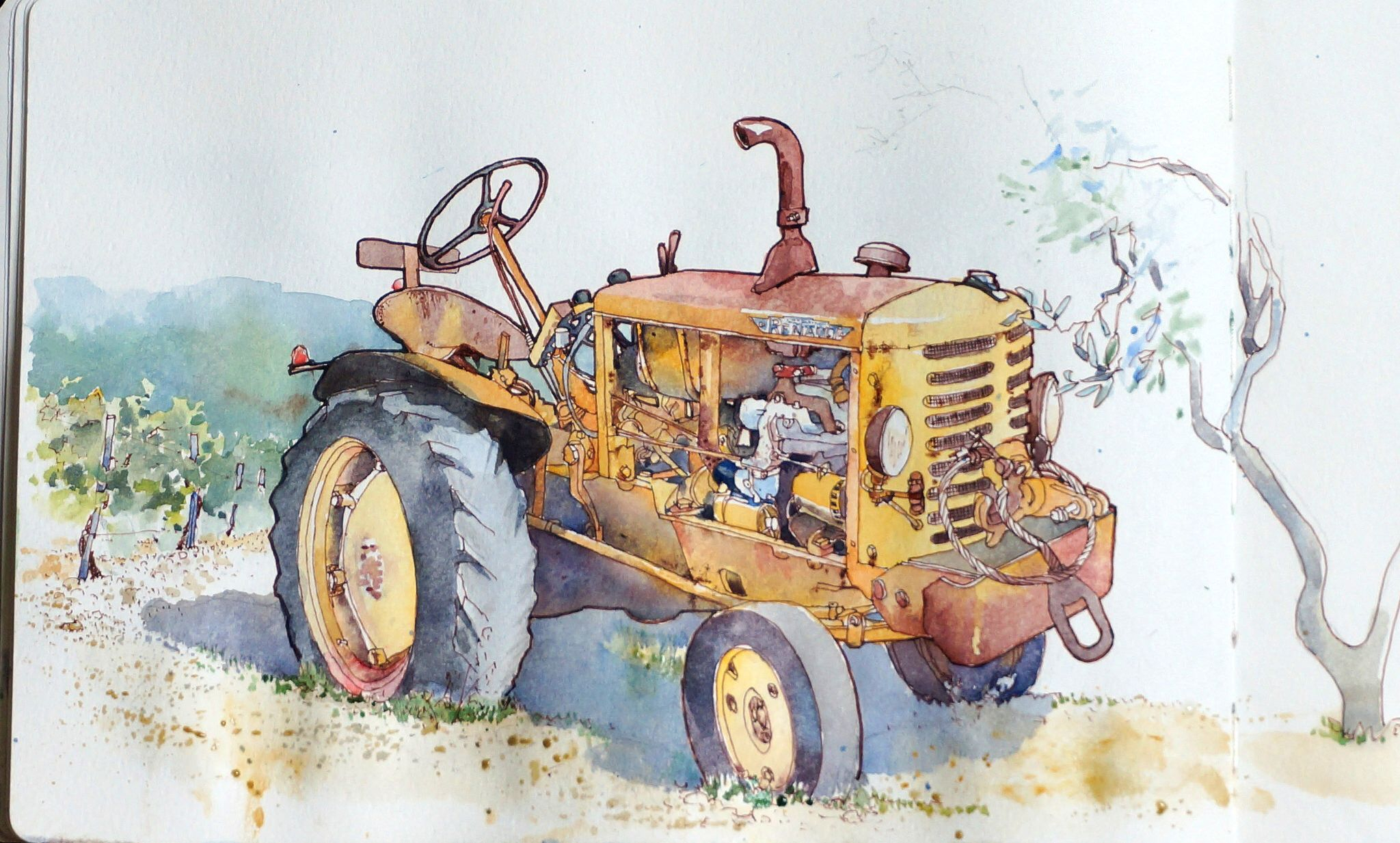 Le Vieux Tracteur | Tout Ce Qui Roule | Pinterest tout Dessin Tracteur