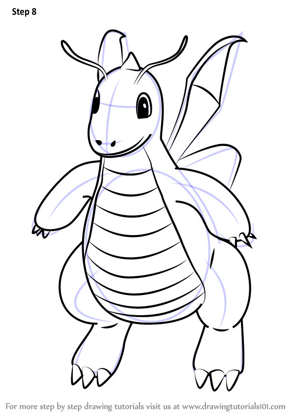 Learn How To Draw Dragonite From Pokemon Go (Pokemon Go avec Dessin De Pokémon,